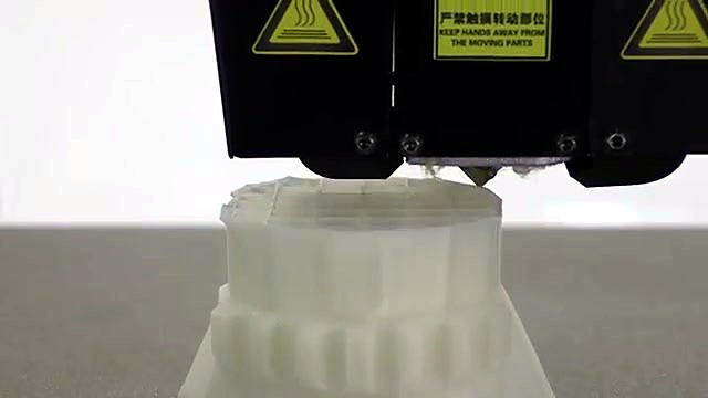 Pellet extruder yellow caution mid-print (SKU ask)