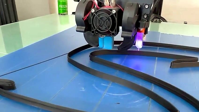 Channel-letter extruder + purple probe laying black return (SKU ask)