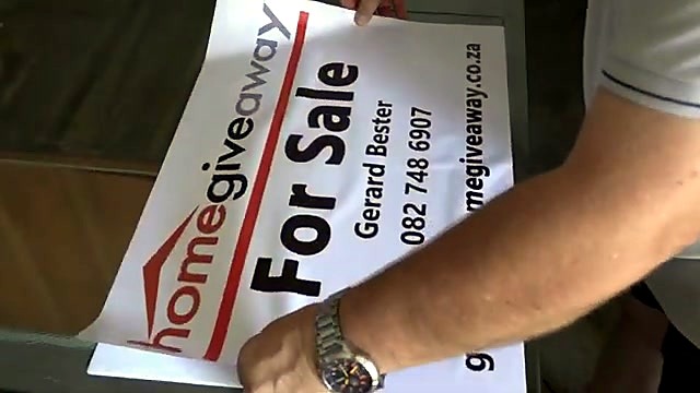 Finished cut homegiveaway For Sale car magnet held up (SKU ask)