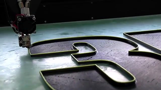 Dual-colour black/yellow letter path (SKU ask)