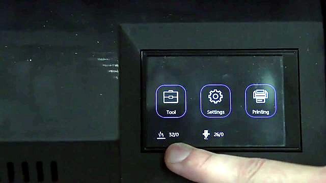 Touchscreen Tool/Settings/Printing + temps (SKU ask)