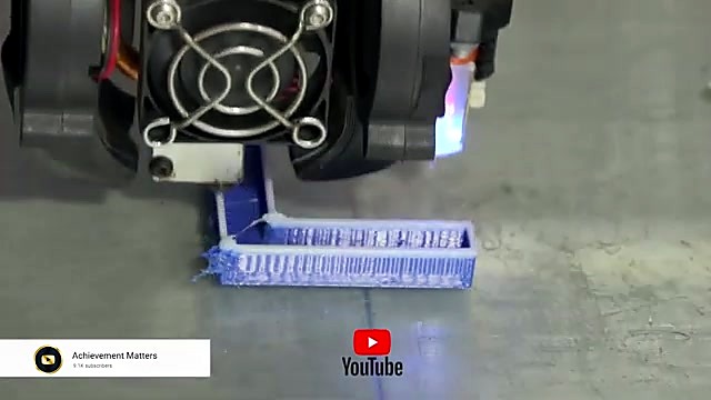 PrintUP FDM extruder printing blue L-channel (SKU ask)