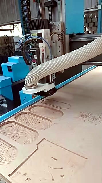 ATC CNC: spindle + white dust hood/hose cutting sheet (SKU ask)