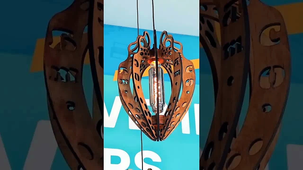 Custom AM reception pendant light lit thumb
