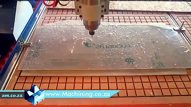 ER logo engrave start on Plexiglas (SKU ask)