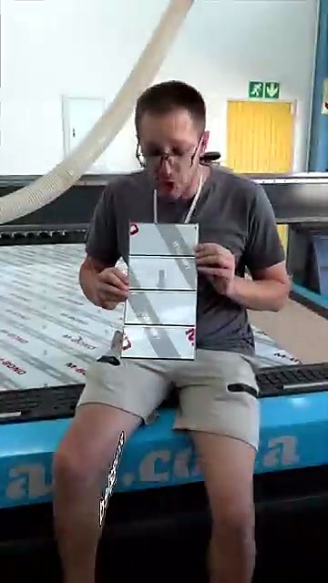 Presenter on EasyRoute blue am.co.za bed with ACM sheet (SKU ask)