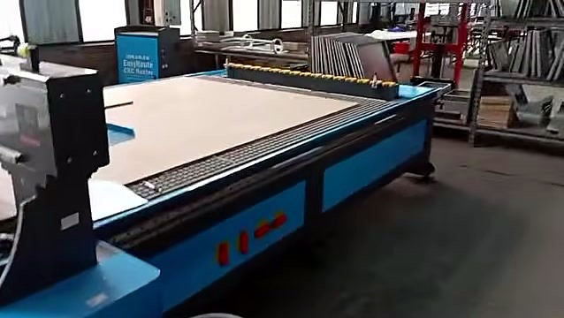 Wide blue ATC gantry + light spoilboard vacuum bed (SKU ask)