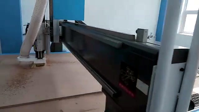 Wide EasyRoute gantry + dust hose over MDF sheet (SKU ask)