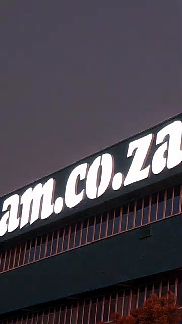 Illuminated am.co.za rooftop channel letters (SKU ask)