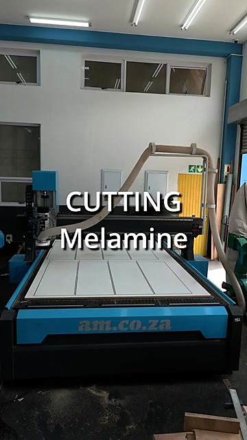 CLEAR am.co.za CNC + melamine on vacuum bed (SKU ask)