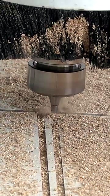 Brush-skirt spindle cutting melamine (SKU ask)