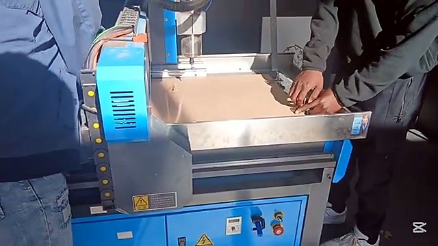 MDF workpiece clamped on T-slot start (SKU ask)