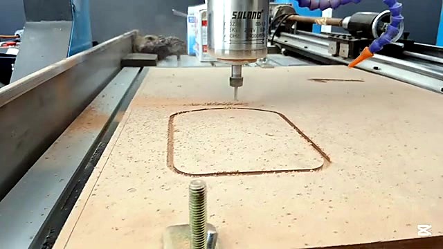 Spindle cutting plaque outline + blue hose (SKU ask)