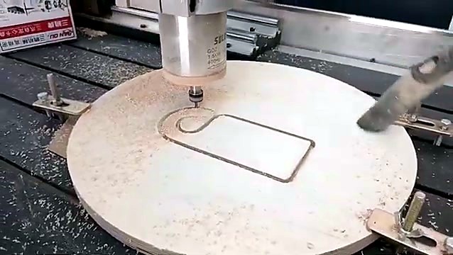 Express spindle mid cut on circular blank (SKU ask)