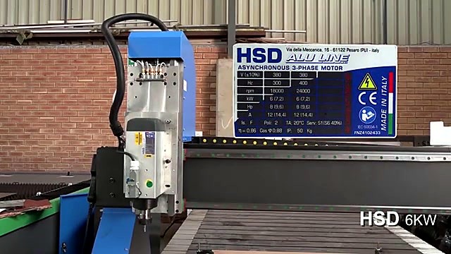 HSD ALU LINE 6kW spindle plate overlay on gantry (SKU ask)