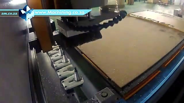 Wide linear white-fork ATC magazine + dust-shroud spindle (SKU ask)