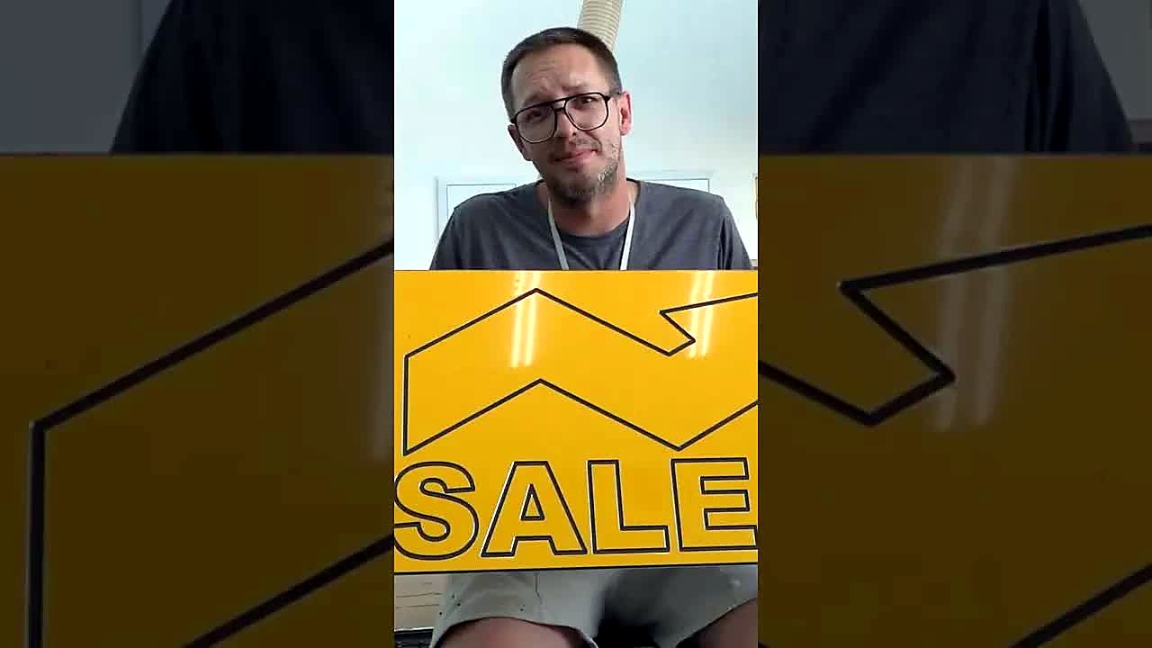YouTube thumb — EasyRoute two-tone SALES sign (SKU ask)