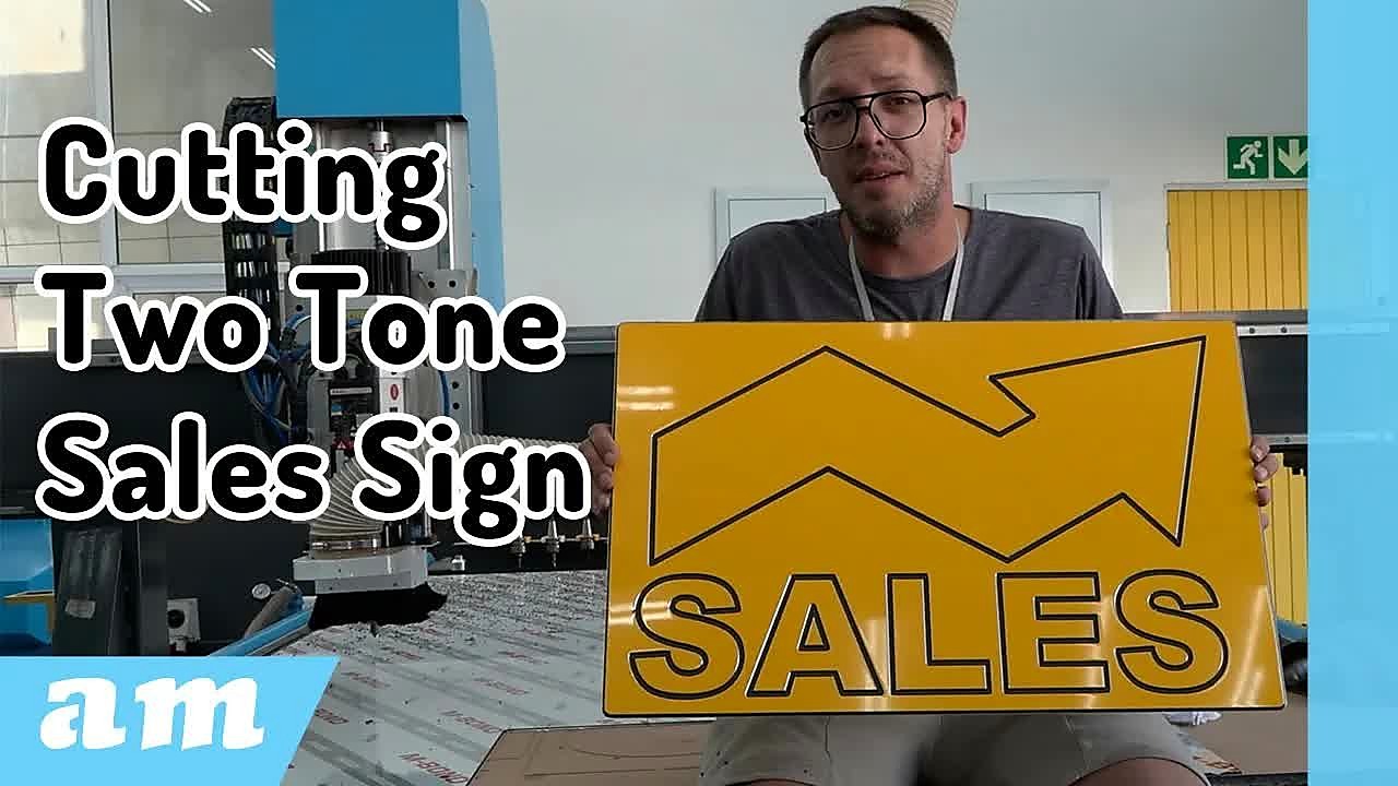 YouTube thumb — EasyRoute two-tone SALES sign (SKU ask)