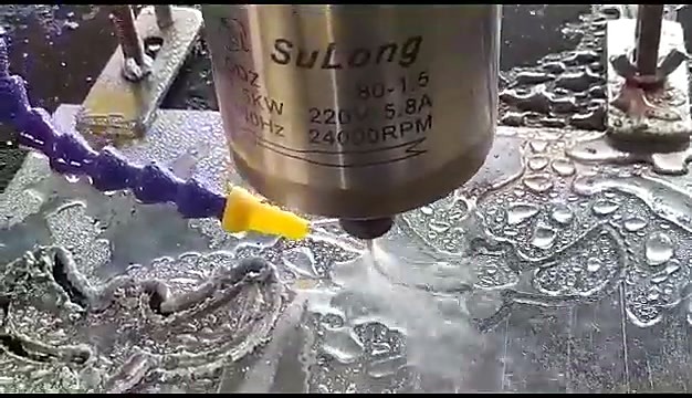 SuLong ~1.5kW water-cooled spindle label close (SKU ask)
