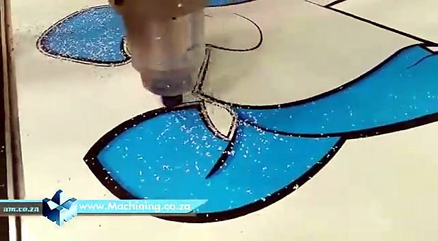 White shavings during curve contour cut (SKU ask)