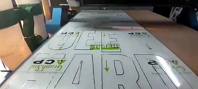 Letter toolpaths DEEP/HARD on white ACM (SKU ask)