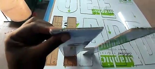 Hand lifts finished ACM letter cut-out (SKU ask)