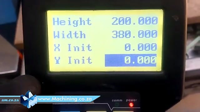 NK105 Height 200 / Width 380 work-area screen (SKU ask)