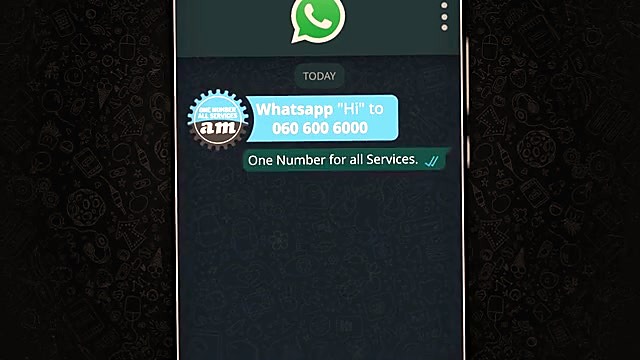 WhatsApp HI to 060 600 6000 graphic (SKU ask)