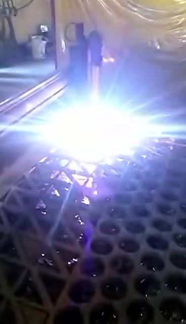 Bright plasma arc cutting triangle grid (SKU ask)