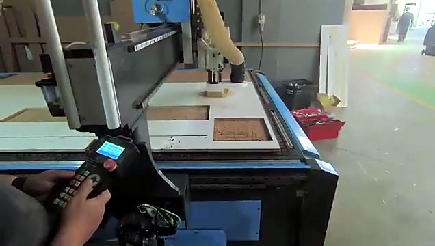 DSP handheld pendant controlling cut on vacuum bed