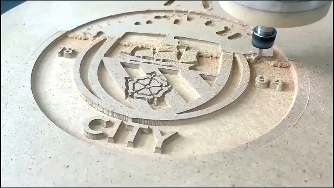 YouTube thumb — CITY crest relief carve (SKU ask)