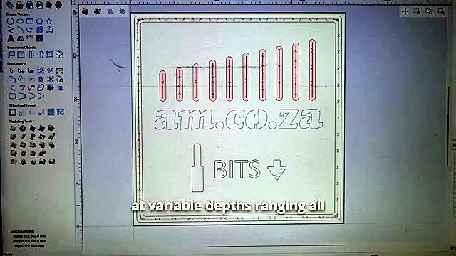 CAM software design of the am.co.za BITS stone job