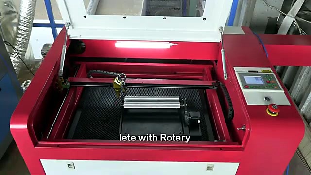 CLEAR red TruCUT desktop + rotary on honeycomb (SKU ask)
