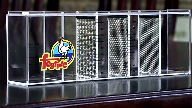 Finished Festive 4-compartment mesh feeder (SKU ask)