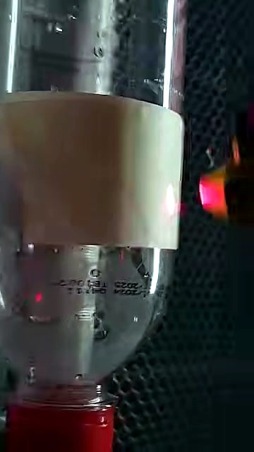 CO2 glass laser tube with visible beam in cooling water (SKU ask)