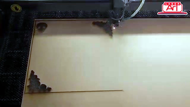 Rose corner engrave on Supawood with Laser Art cue (SKU ask)