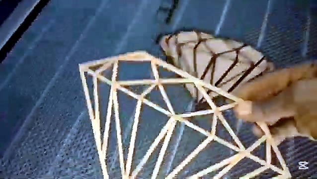 Finished geometric diamond cutout lifted (SKU ask)