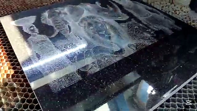 Finished granite slab on honeycomb bed (SKU ask)
