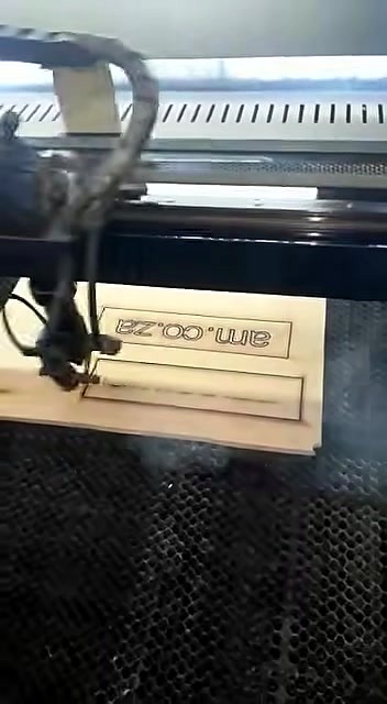 TruCUT-family: engraving am.co.za on wood over honeycomb (SKU ask; title said fibre)