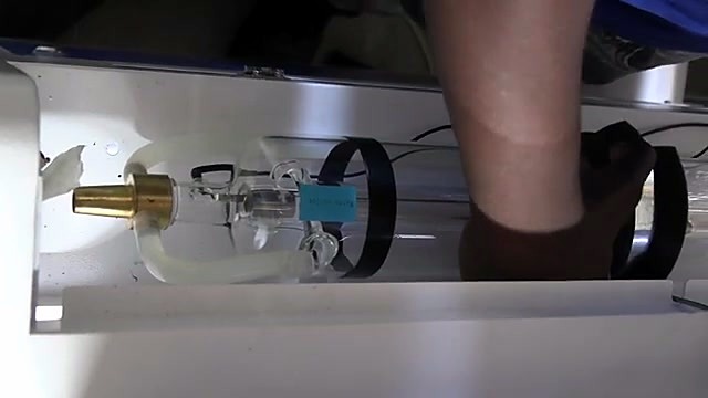 Glass CO2 tube mounting in rear bay (SKU ask)