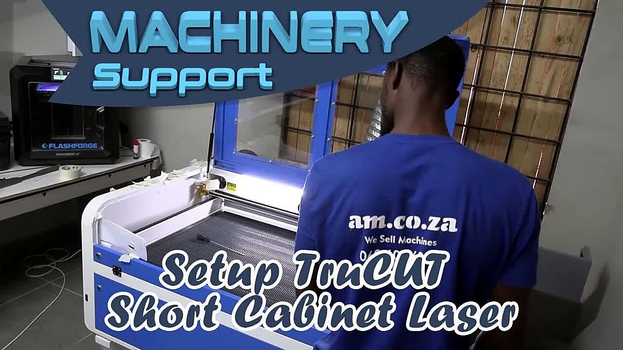 YouTube thumb — TruCUT 1000x600 short cabinet setup (SKU ask)