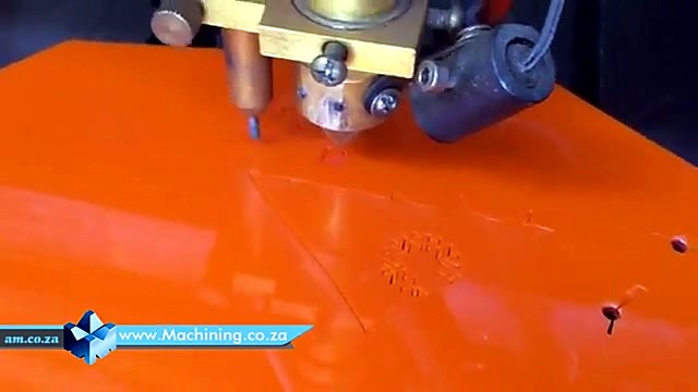 Orange acrylic GELOO heart cutting on TruCUT (SKU ask)