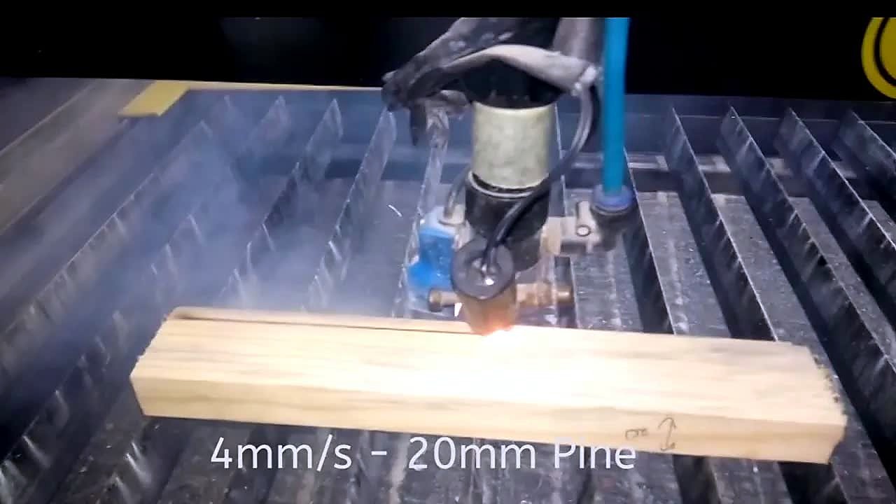 YouTube thumb — TruCUT 130W pine test (SKU ask)