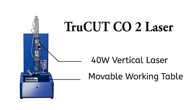 CLEAR TruCUT 40W Vertical Laser + Movable Working Table slide (SKU ask)