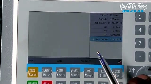 Ruida-style TruCUT control panel close (SKU ask)