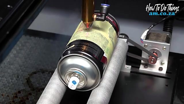 Gold laser head over rotary can (SKU ask)
