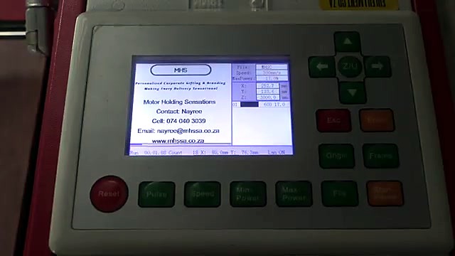 Ruida panel preview MHS cork job (SKU ask)