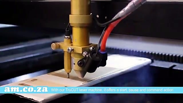 TruCUT overlay + smoke at nozzle on stand job (SKU ask)