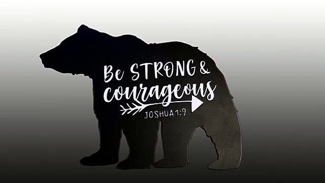 Finished Be Strong Joshua 1:9 sign (SKU ask)