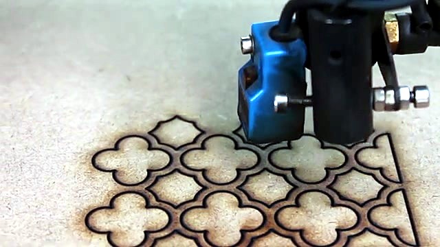 Quatrefoil pattern engraving with smoke on sheet (SKU ask)